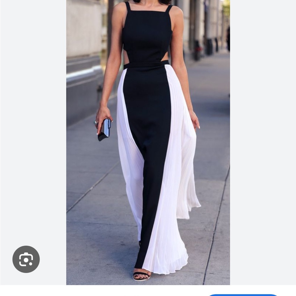 BCBGMaxAzria Black and White Maxi Dress